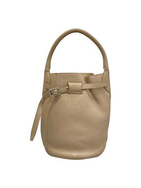 Celine Handbag Big Bag Bucket Gray Beige Leather